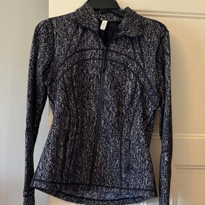 Black & White Speckled Zip-Up Jacket by Lululemon